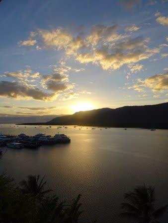 Sunset over Trinity Inlet near Cairns